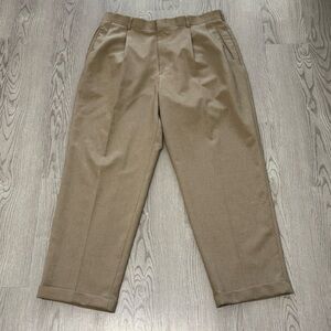 Vintage 90s Levi’s Action Slacks Pants Cuffed Pleated Tan 35x30 Office Career‎